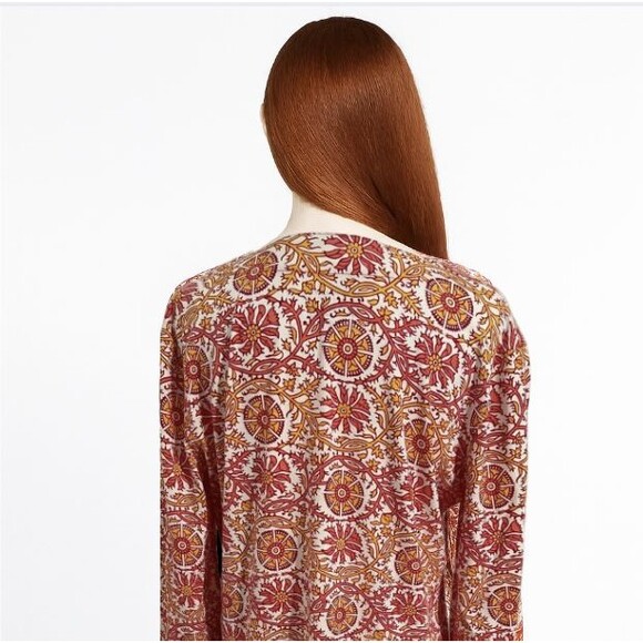 ๐ Coolibar UPF 50+ Tunic Dress Women's M Floral Geometric Boho Cotton Blend - Picture 4 of 14